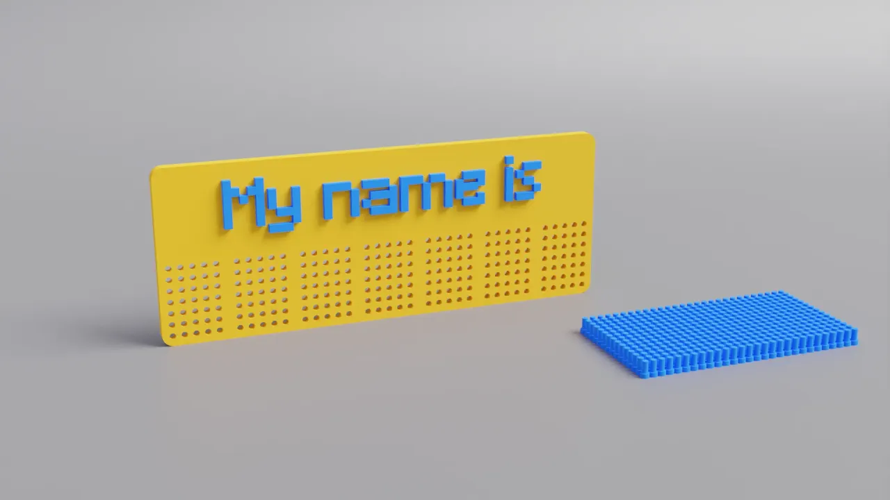 Digital Letters Name Card by Kyboky | Download free STL model ...