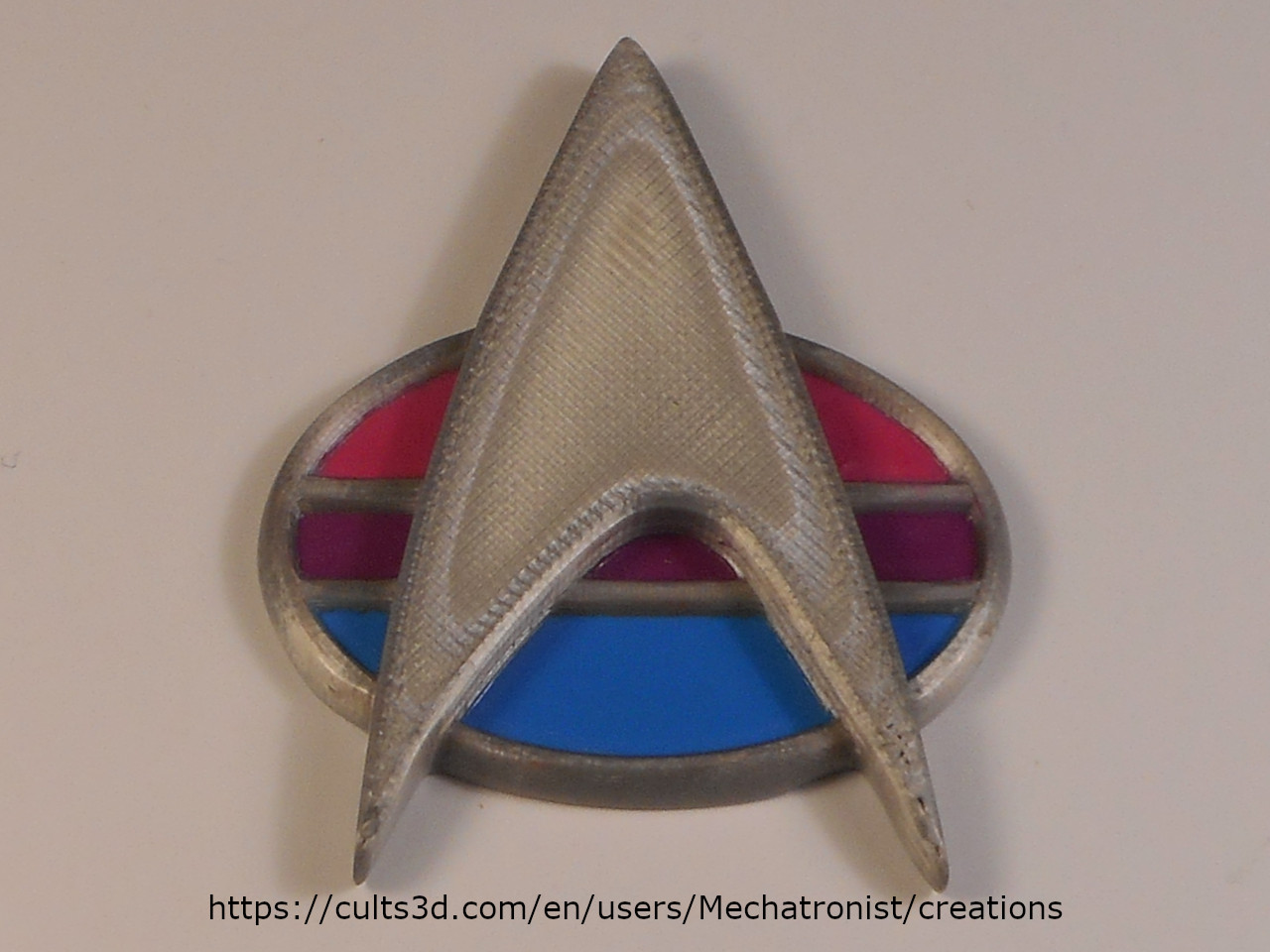Bisexual Pride Star Trek Combadge Pin