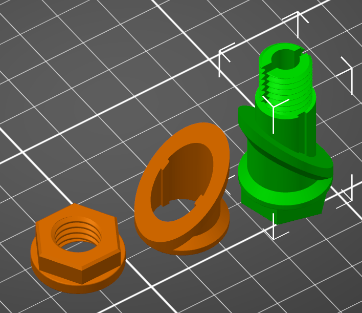 Drybox filament guide using PTFE tube 45deg Ver.