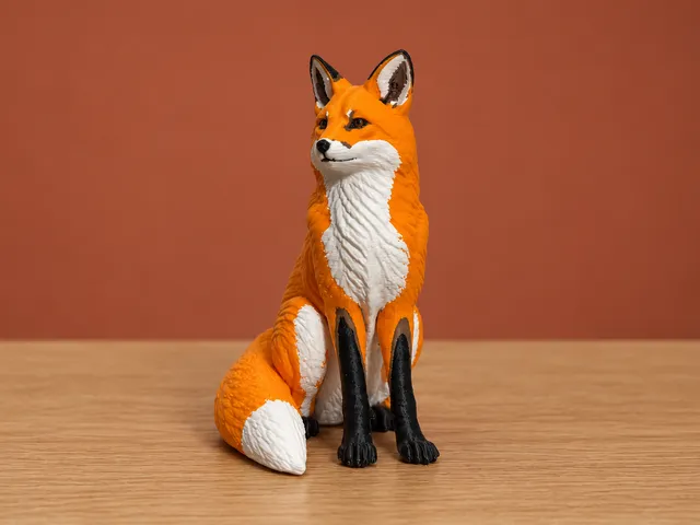 Realistic Fox Wildlife Figurine