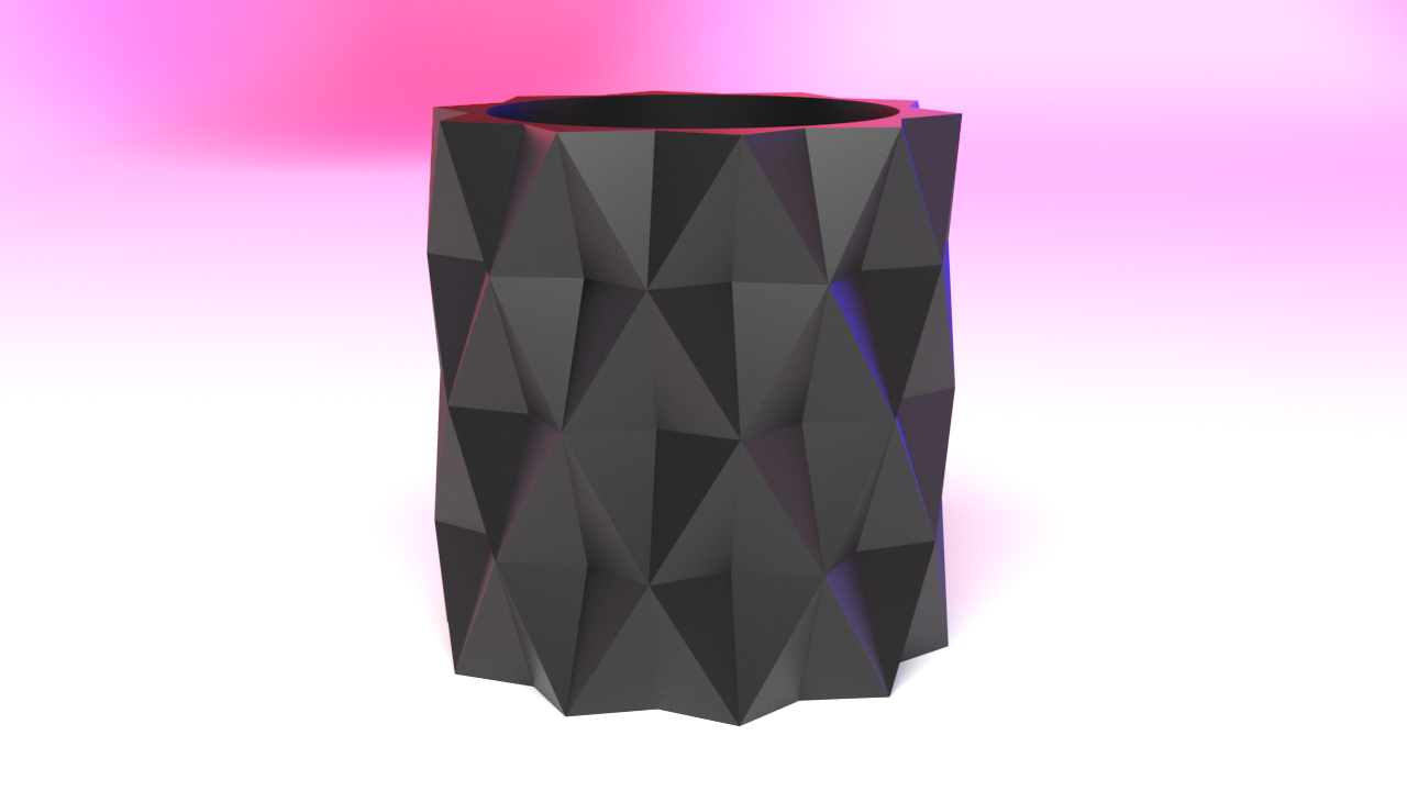Geometric Diamond Pot