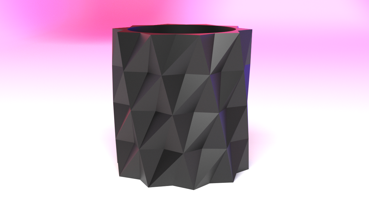 Geometric Diamond Pot - Slanted Diamonds