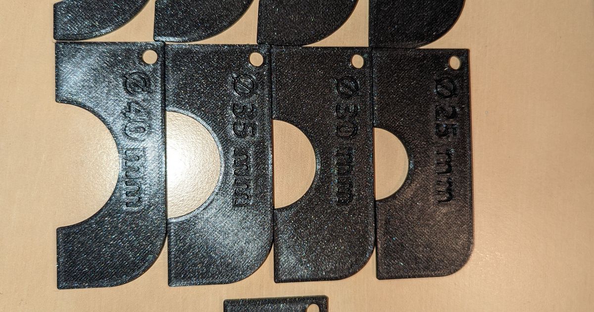 Radius Gauge Extended Sizes 20mm 100mm by MikeI Download free STL model