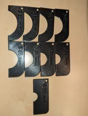 Radius Gauge Extended Sizes 20mm - 100mm