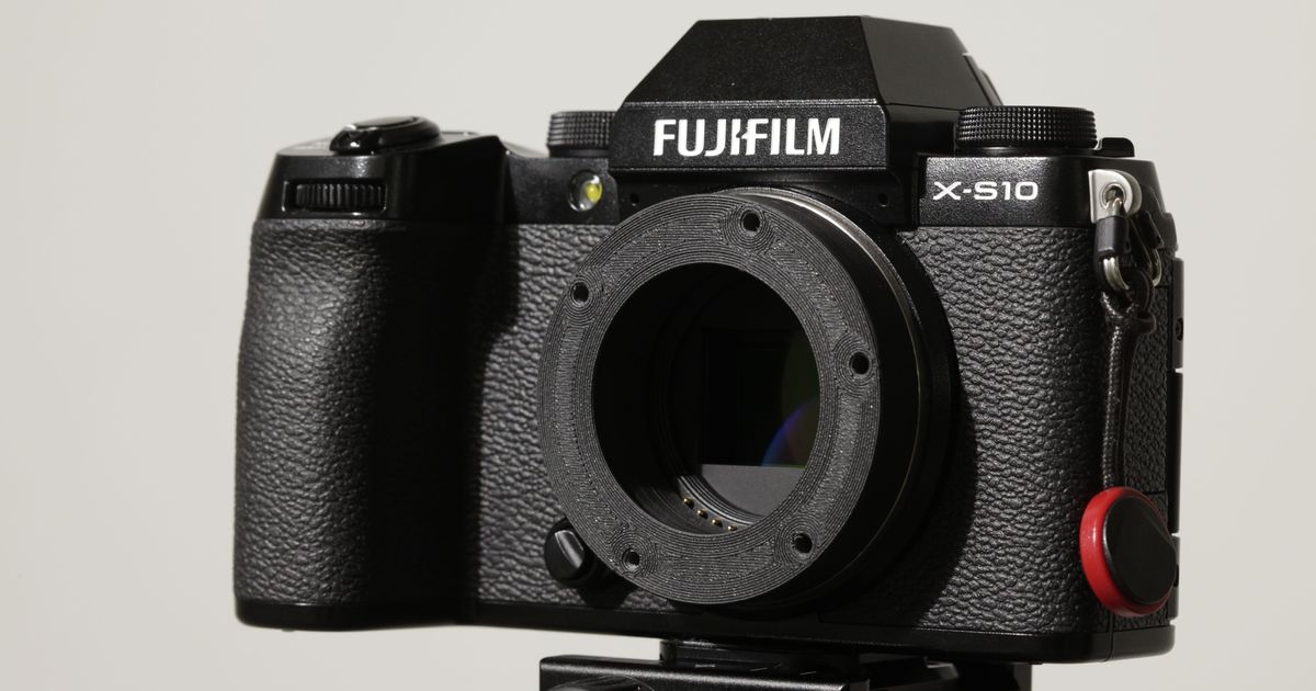 Fuji X and Sony E lens mount with screw holes by Fuu Download free