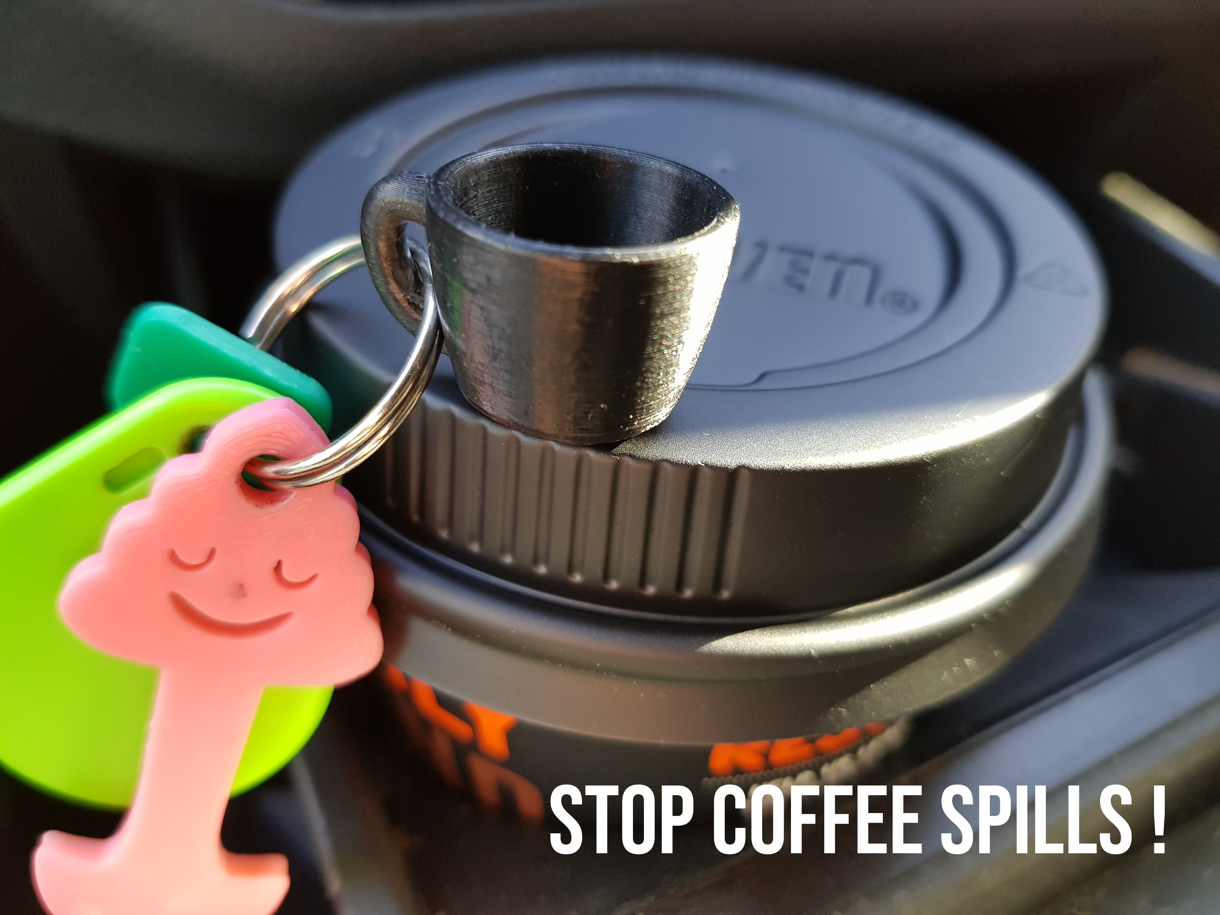 Coffee Lid Spill Stopper by Maker Mike, Download free STL model