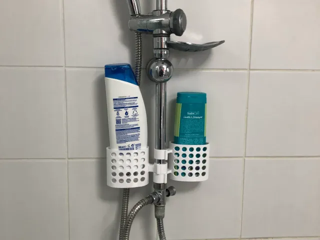 Shampoo holder for shower rod