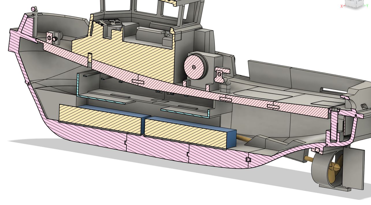 RC Boat 134 parts 1907 TUG from DAMEN by Prism08 Download free STL model Printables