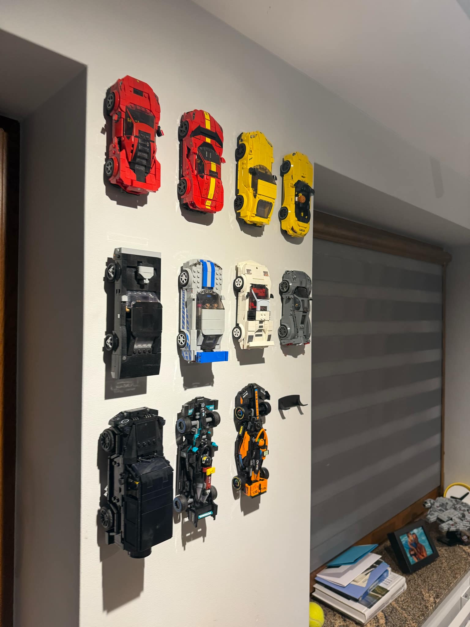 A wall hook for lego cars
