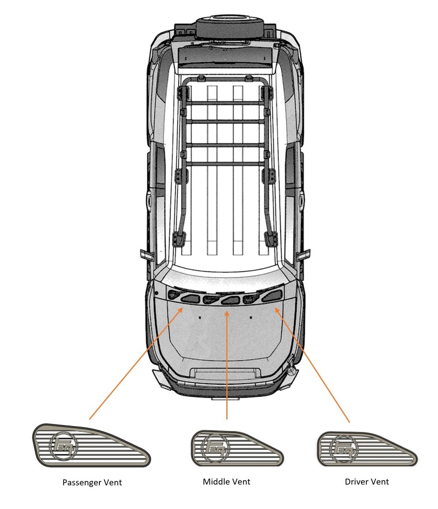 Toyota FJ Cruiser hood vent trim ( All Three)
