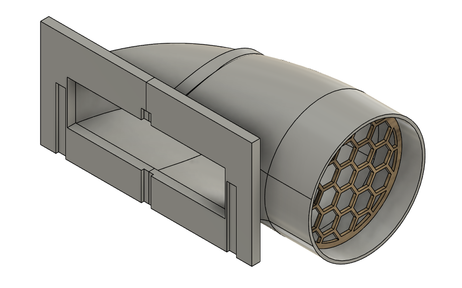 K40 Laser Cutter Exhaust 90 Degree Adapter by Robin Dorst Download