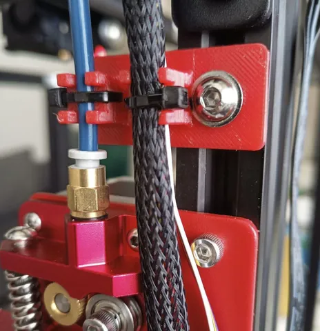 Ender 5 Pro Extruder Bowden and Cable Relief