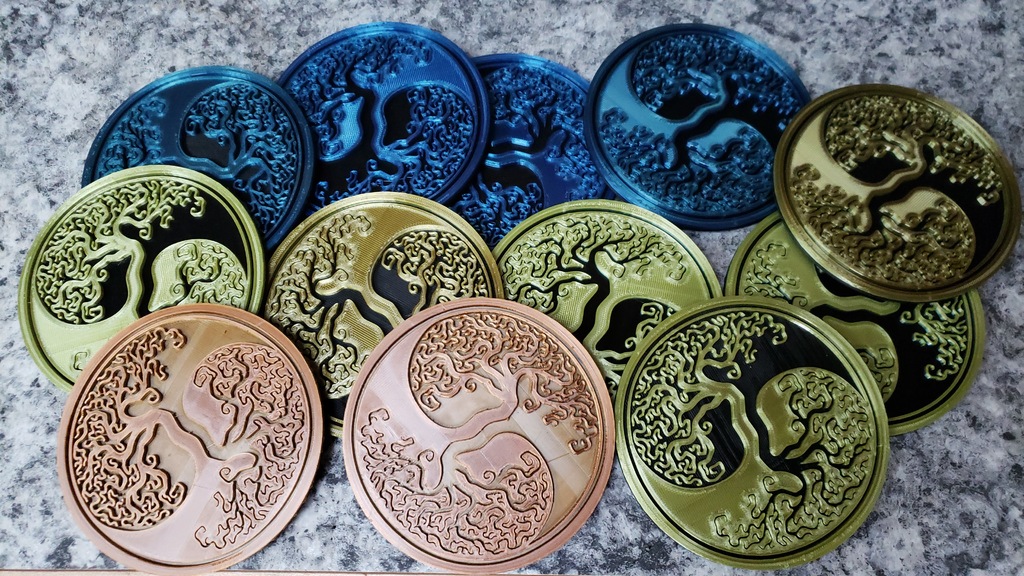 Yin Yang Tree of Life Coaster