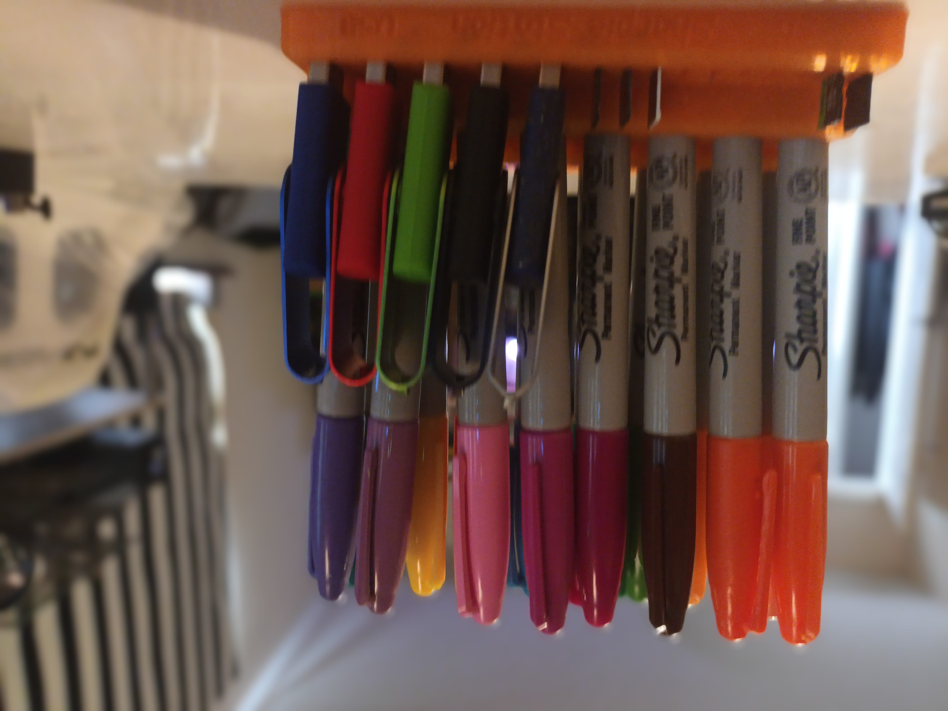 Sharpie Station with SD card and USB stick storage.