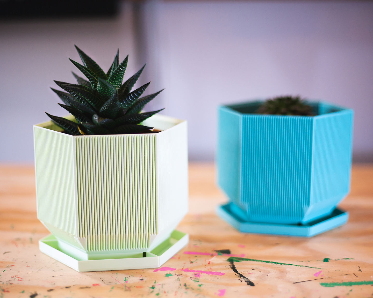 Miniatura 3 do modelo 3D hexagonal planter v2 (vase mode)