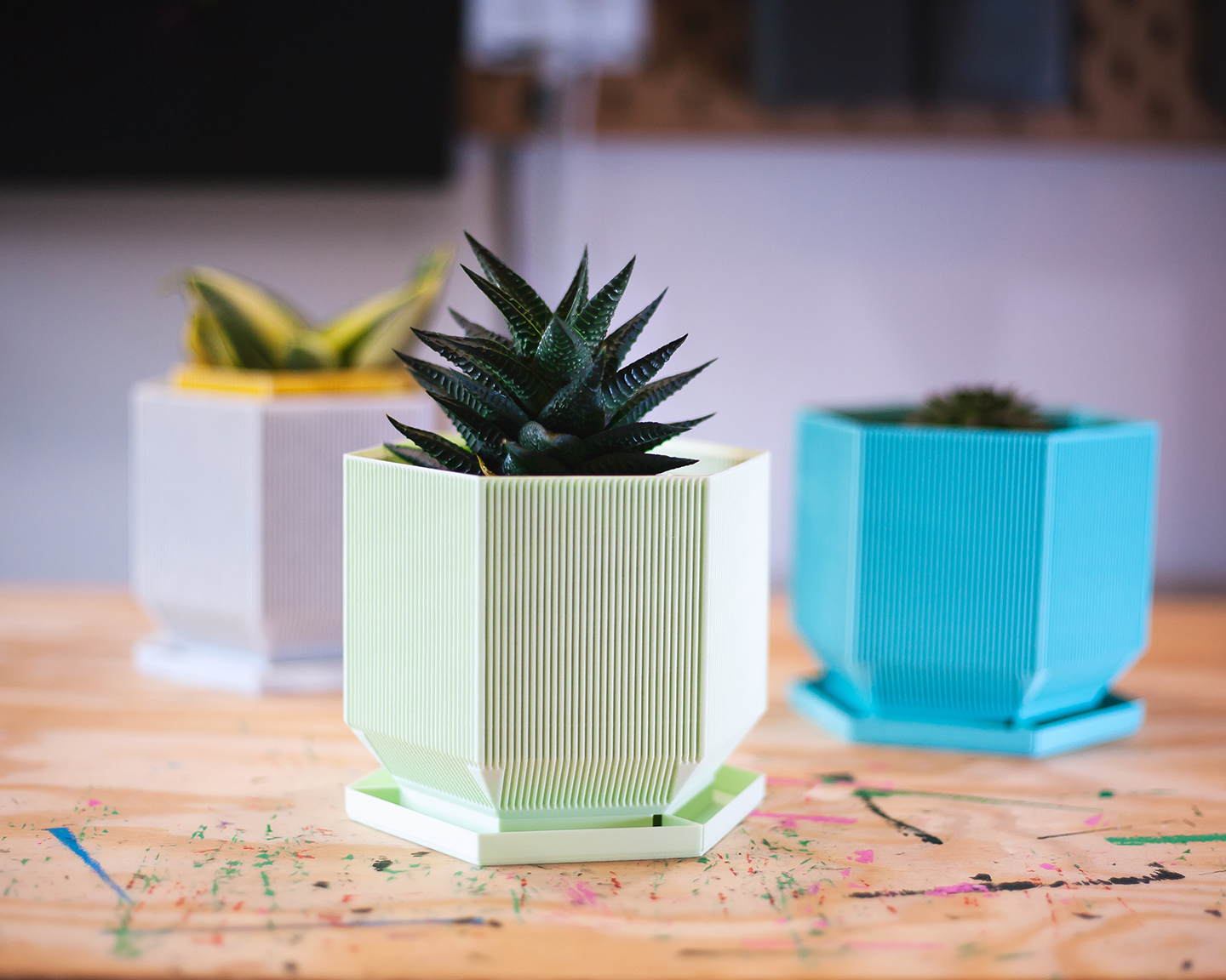 Miniatura 4 do modelo 3D hexagonal planter v2 (vase mode)