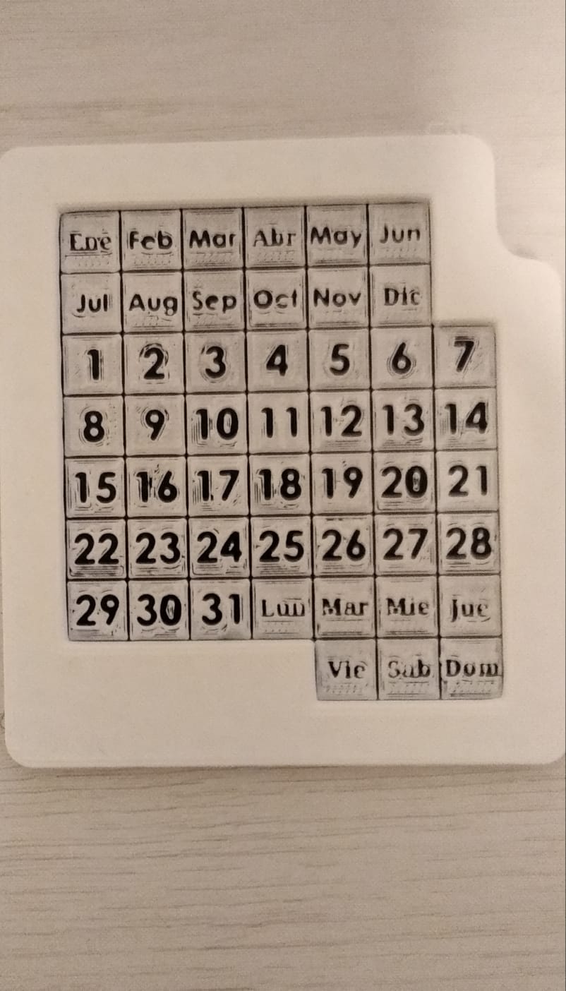 Calendario Pentomino ES by Alvaxdro | Download free STL model