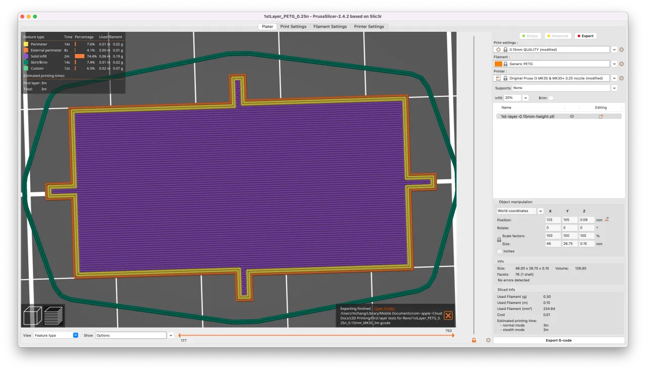 QUICK first layer calibration for Revo Six (or any 0.25, 0.4, 0.6, 0.8