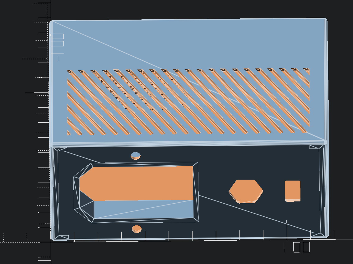 Parametric Power Supply Cover with Switch - OpenSCAD