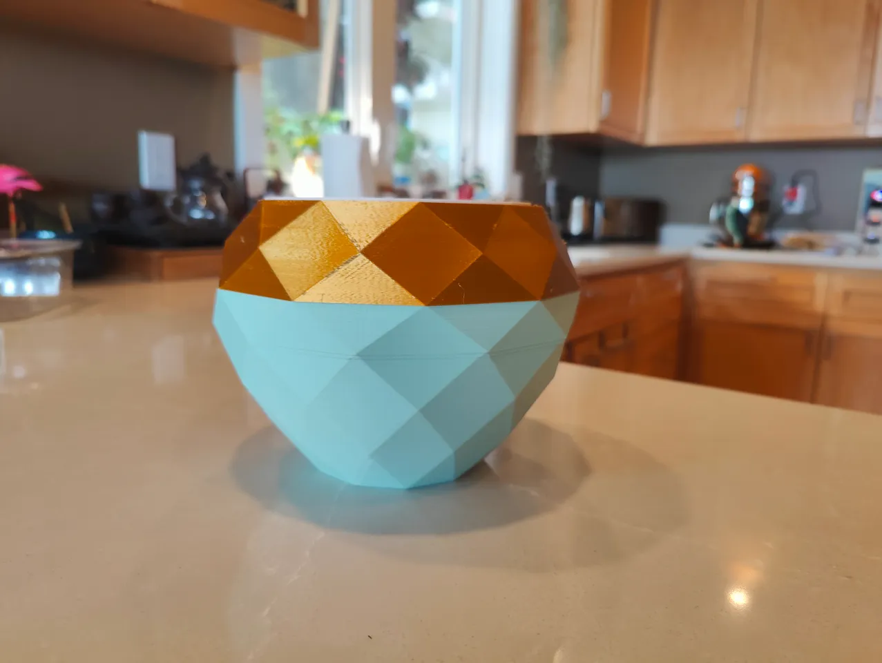 Diamond-like Geodesic Low Polygon Planter Pot or Vase by Joshed, Download  free STL model