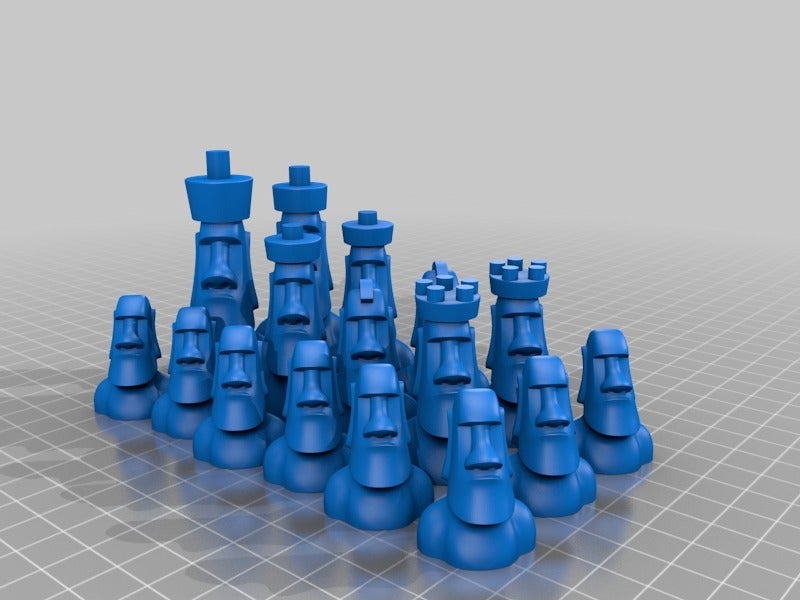 Moai Chess Set