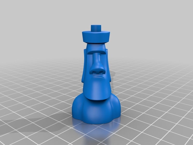 Miniatura 3 do modelo 3D Moai Chess Set