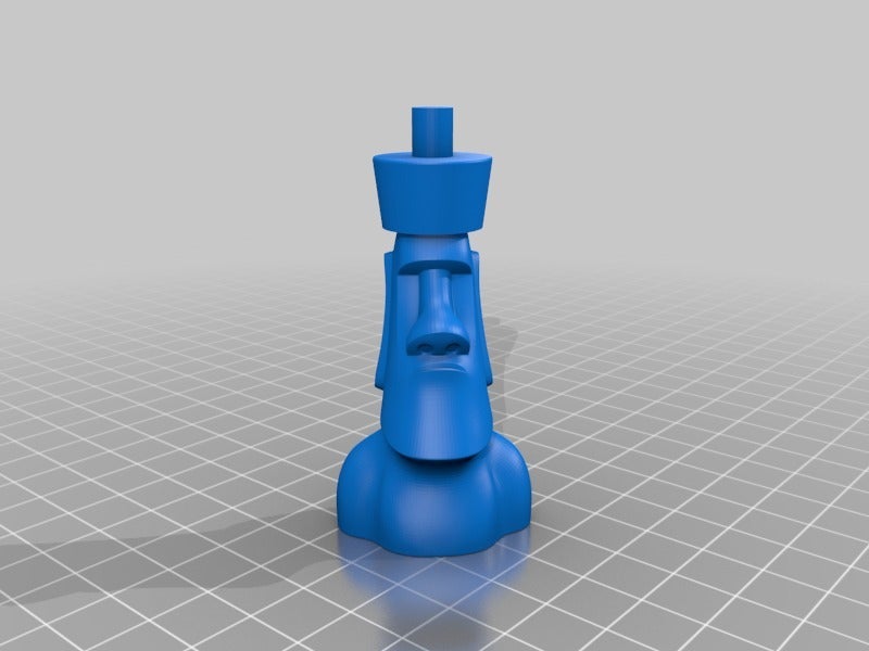 Miniatura 4 do modelo 3D Moai Chess Set