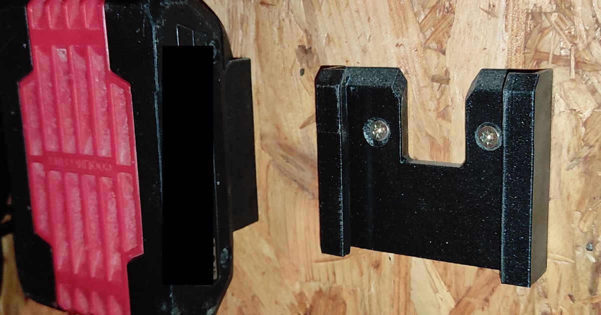 Bosch 18V battery holder by Benny_ Download free STL model