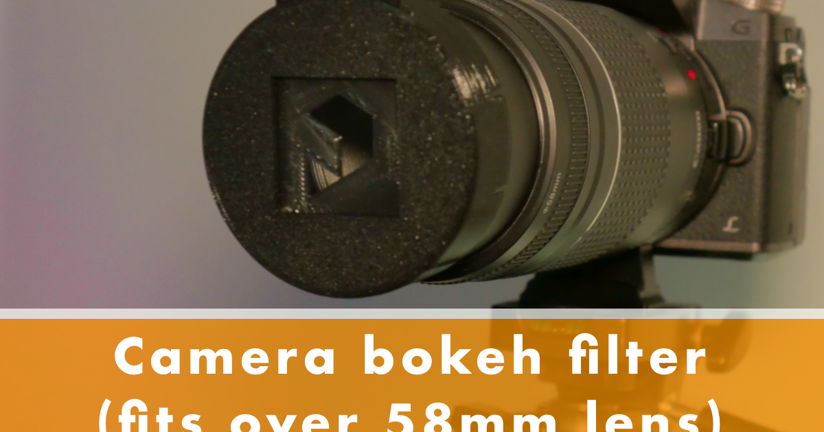 Bokeh lens filter (fits over a 58mm lens) by PenguinNinja Download