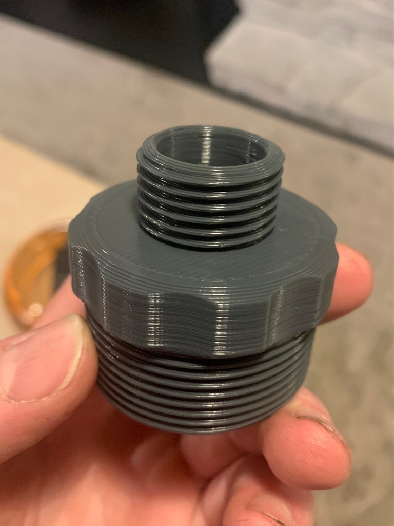 1 1/2" npt to us garden hose by coop Download free STL model