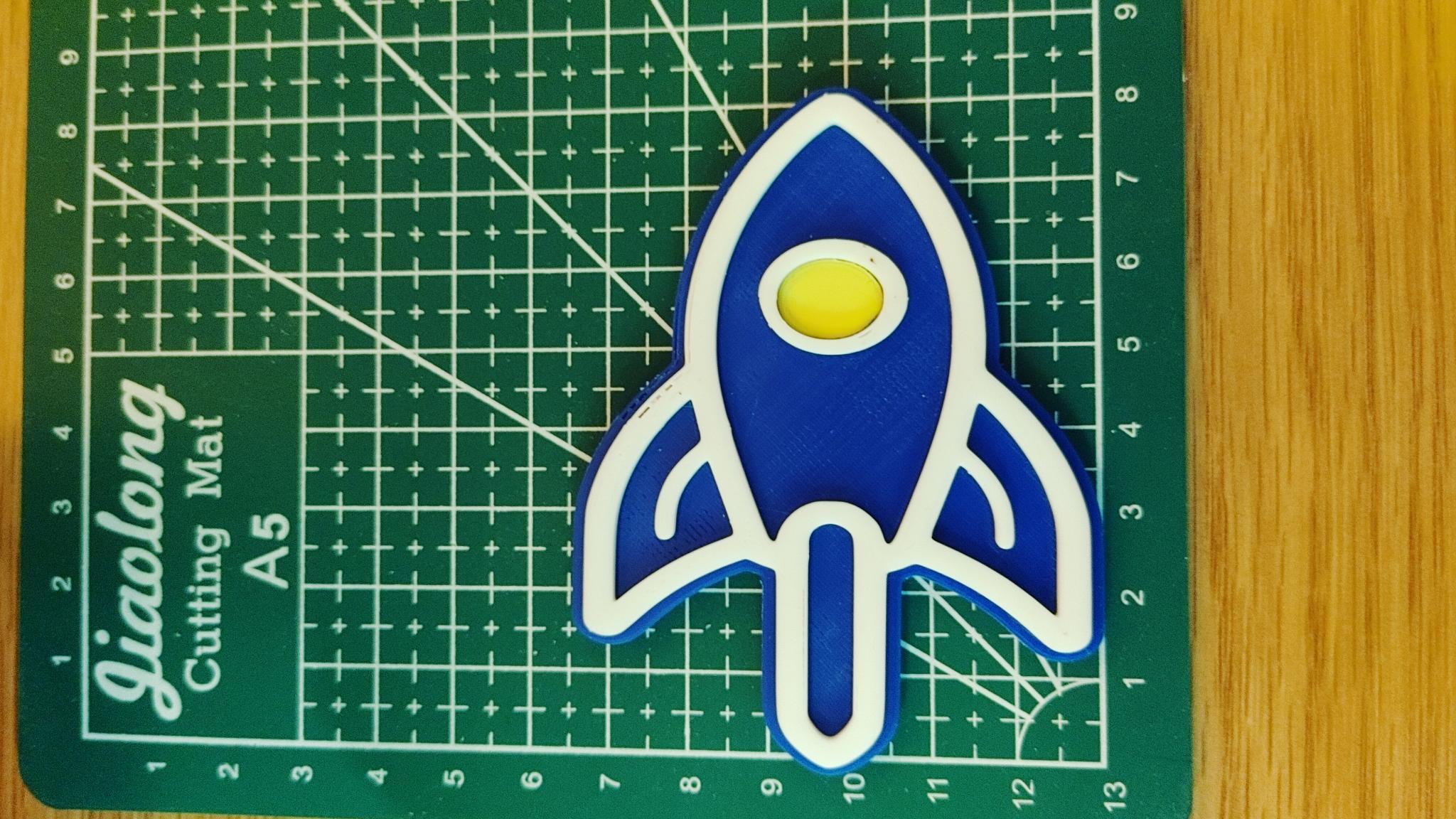 Rocketship Cake topper