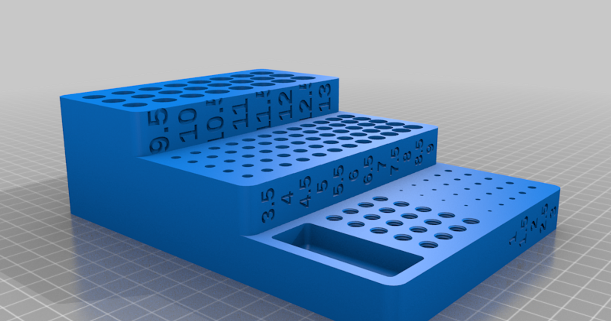 Drill Bit Stand by Isik's Tech Download free STL model