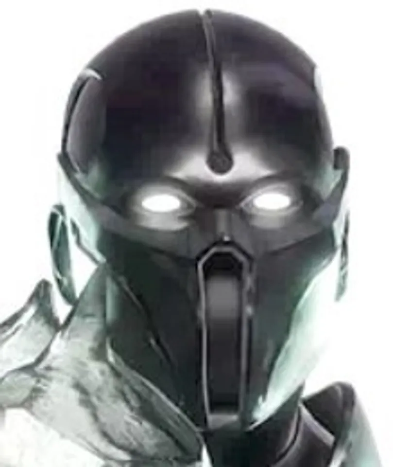 Noob saibot in gladiator armor and helmet