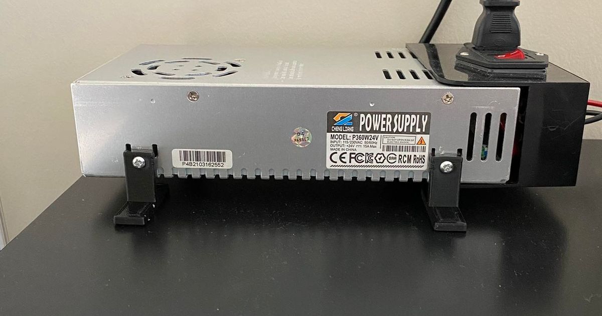 Ender 3 Power supply mount by SkatePL Download free STL model