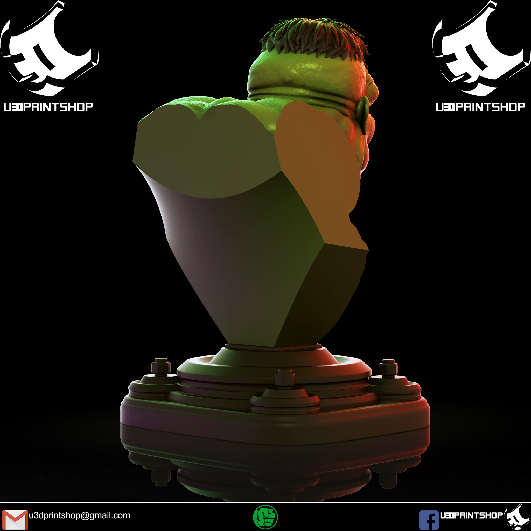 Miniatura 10 do modelo 3D hulk bust