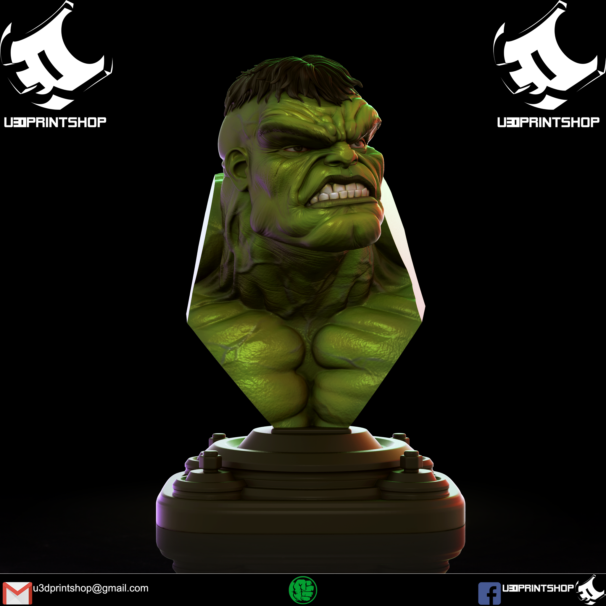 Miniatura 13 do modelo 3D hulk bust