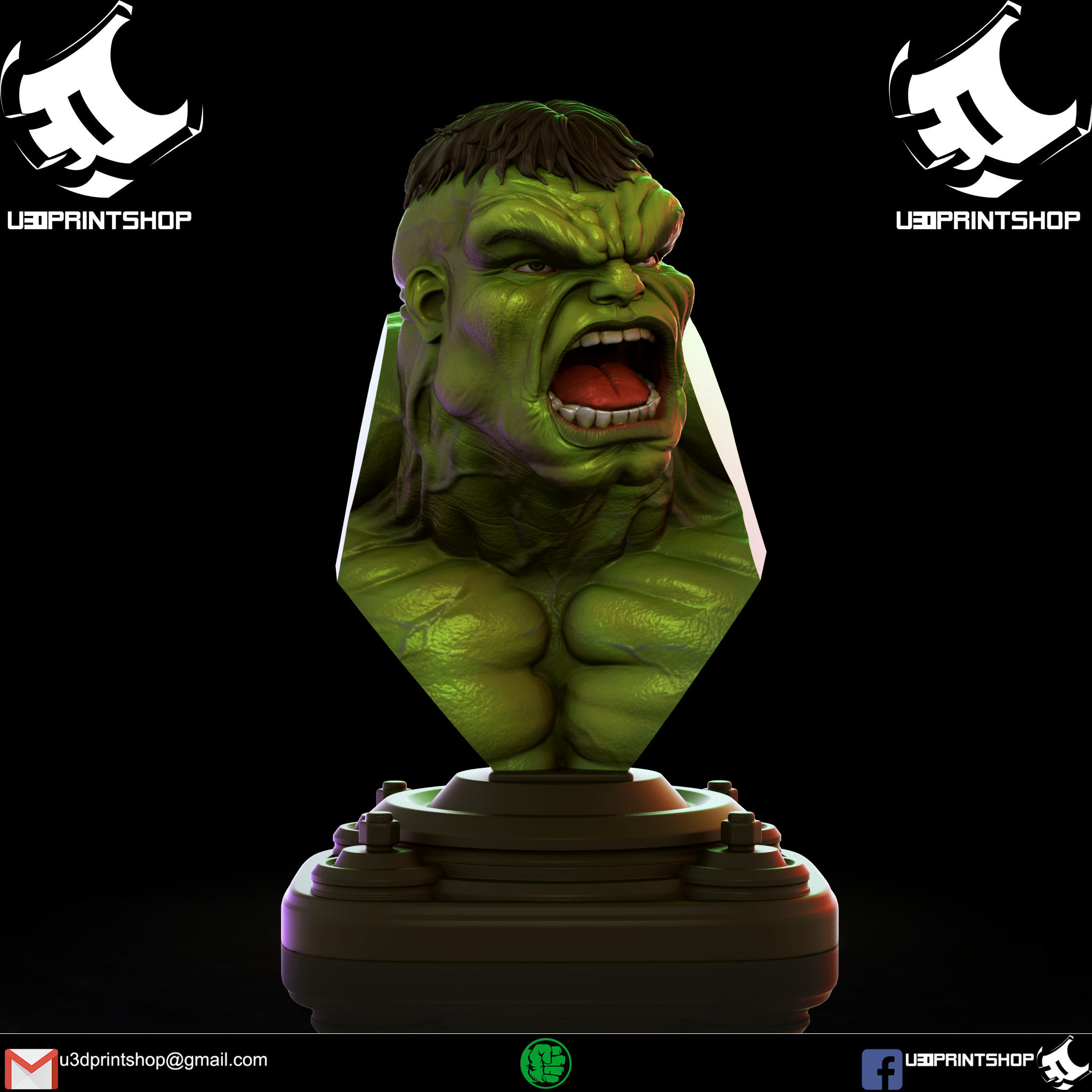 Miniatura 8 do modelo 3D hulk bust