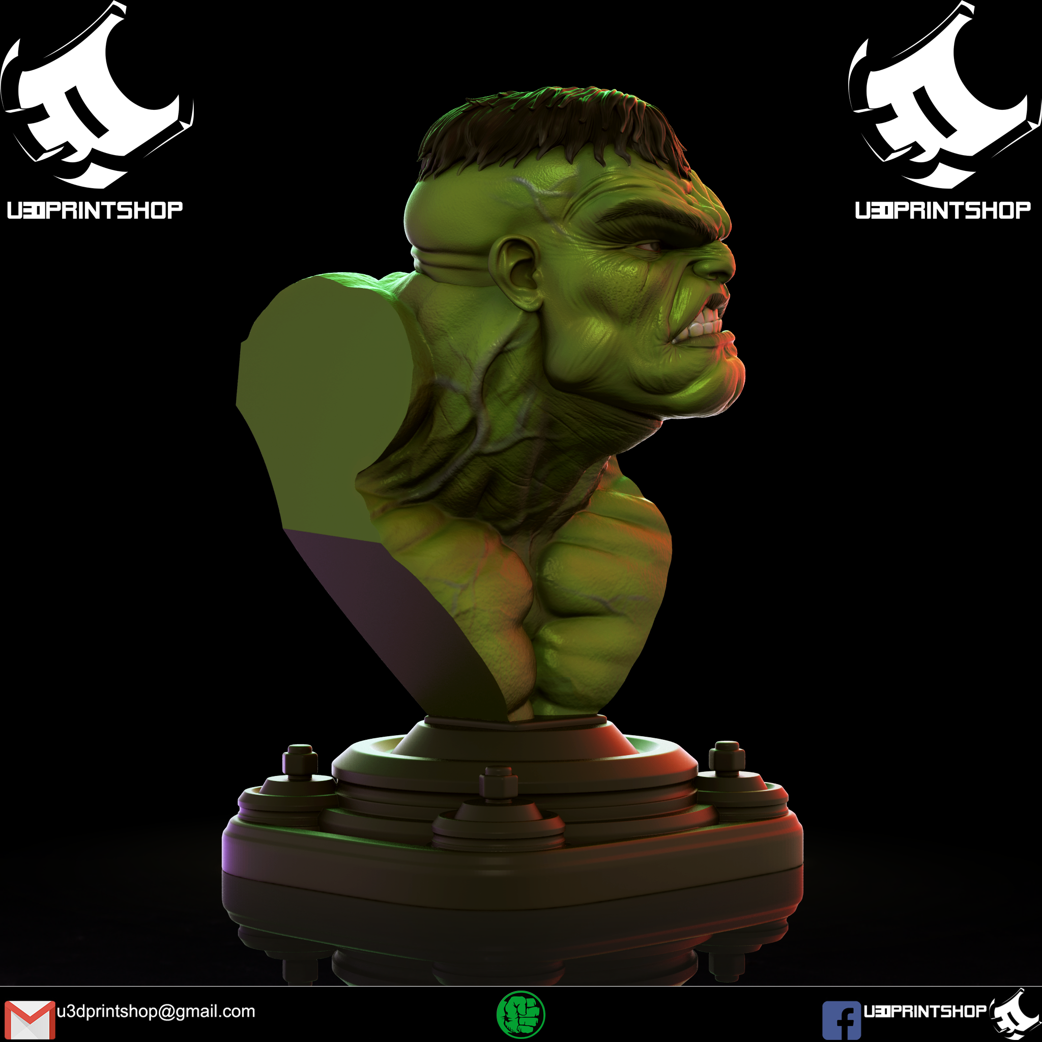 Miniatura 14 do modelo 3D hulk bust