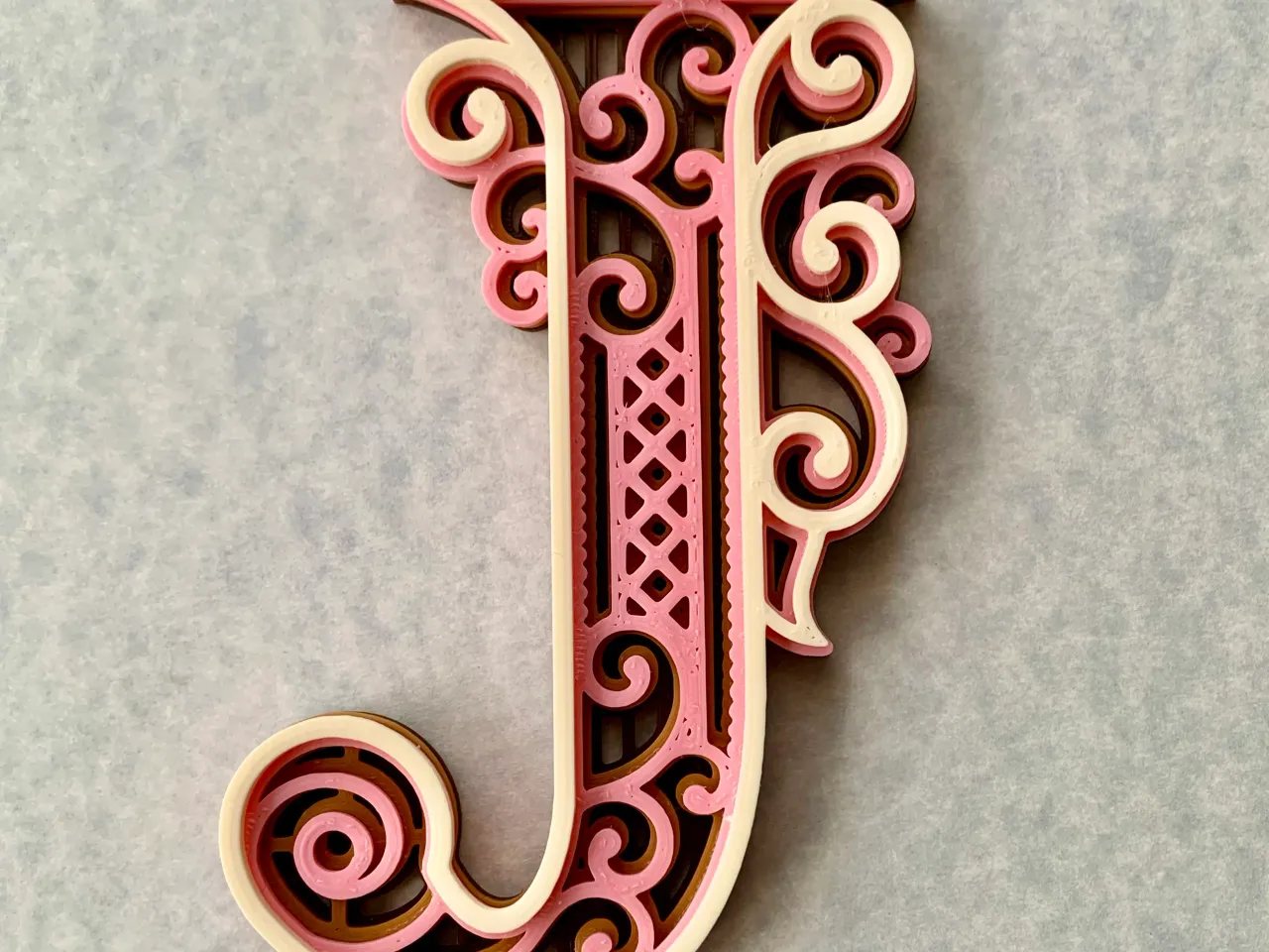 Ornate Letter J Monogram By Art G Download Free Stl Model Printables Com