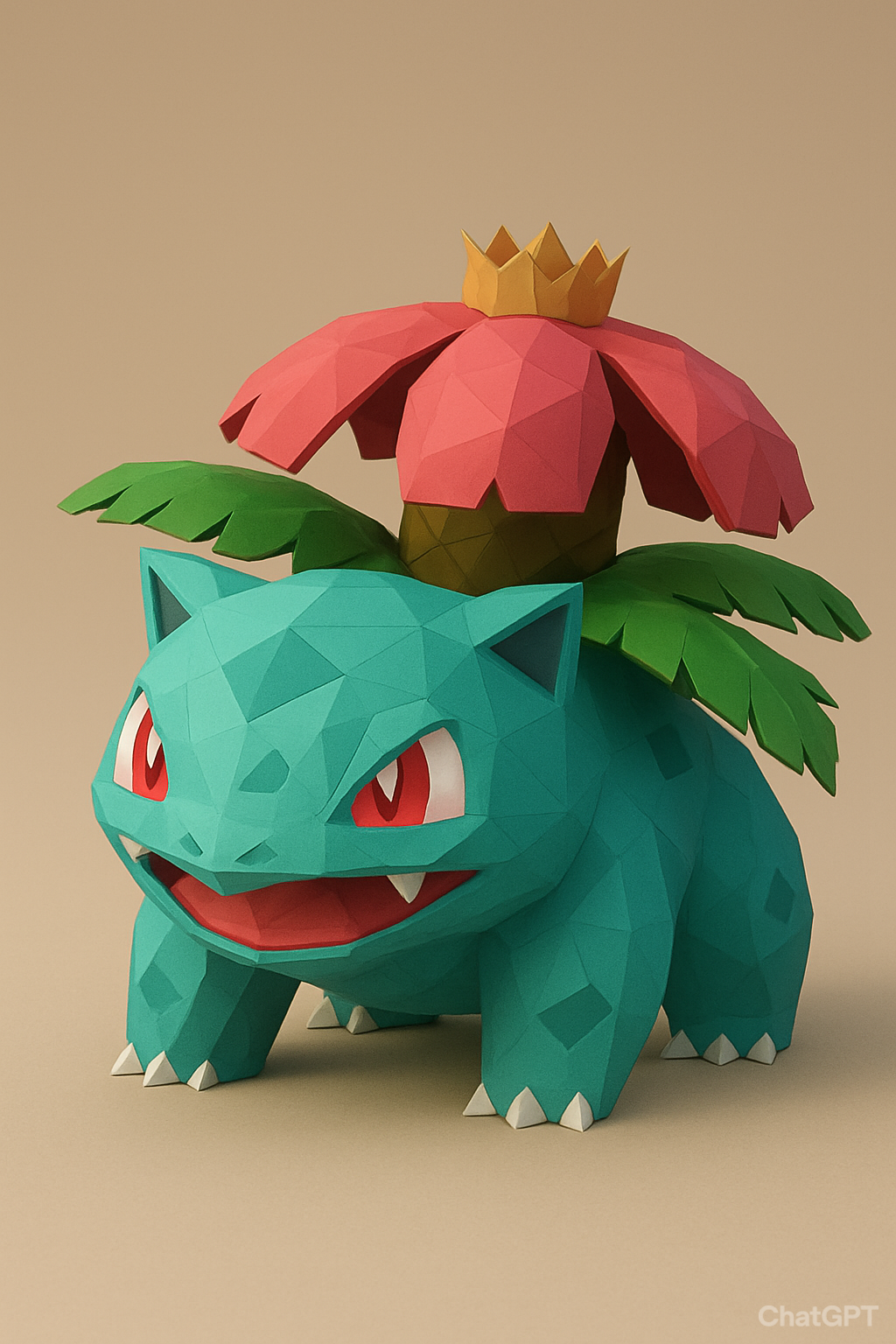 #003 Venusaur – Low Poly Pokémon