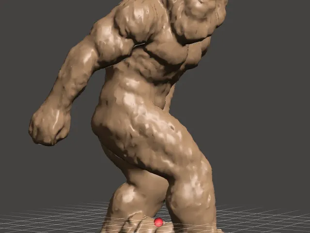 Bigfoot Sasquatch Statue Scan