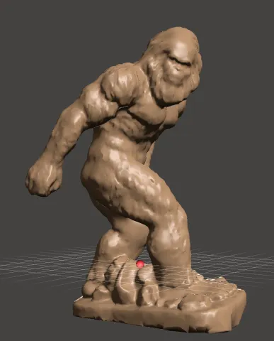 Bigfoot Sasquatch Statue Scan