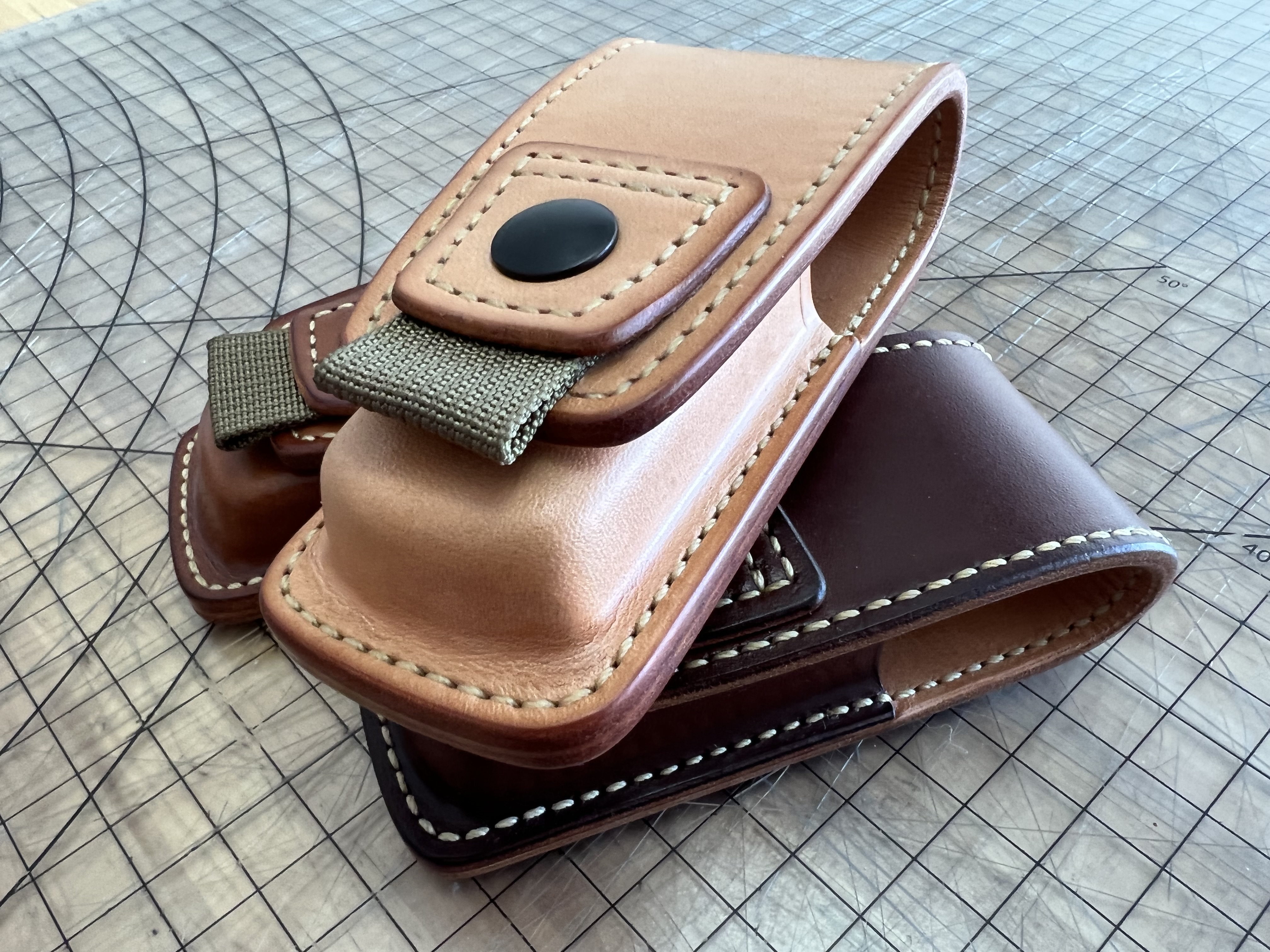 PDF pattern, STLs, and instructions for wet molding Buck 110/medium multitool sheath (Leatherman Fuse/Wingman)