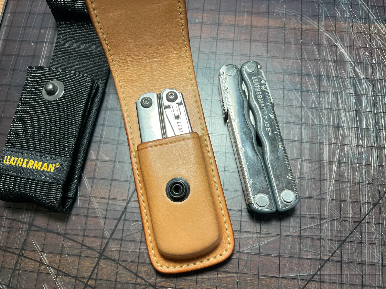 PDF pattern, STLs, and instructions for wet molding Buck 110/medium multitool sheath (Leatherman Fuse/Wingman) by Username_65536 | Download free STL model | Printables.com