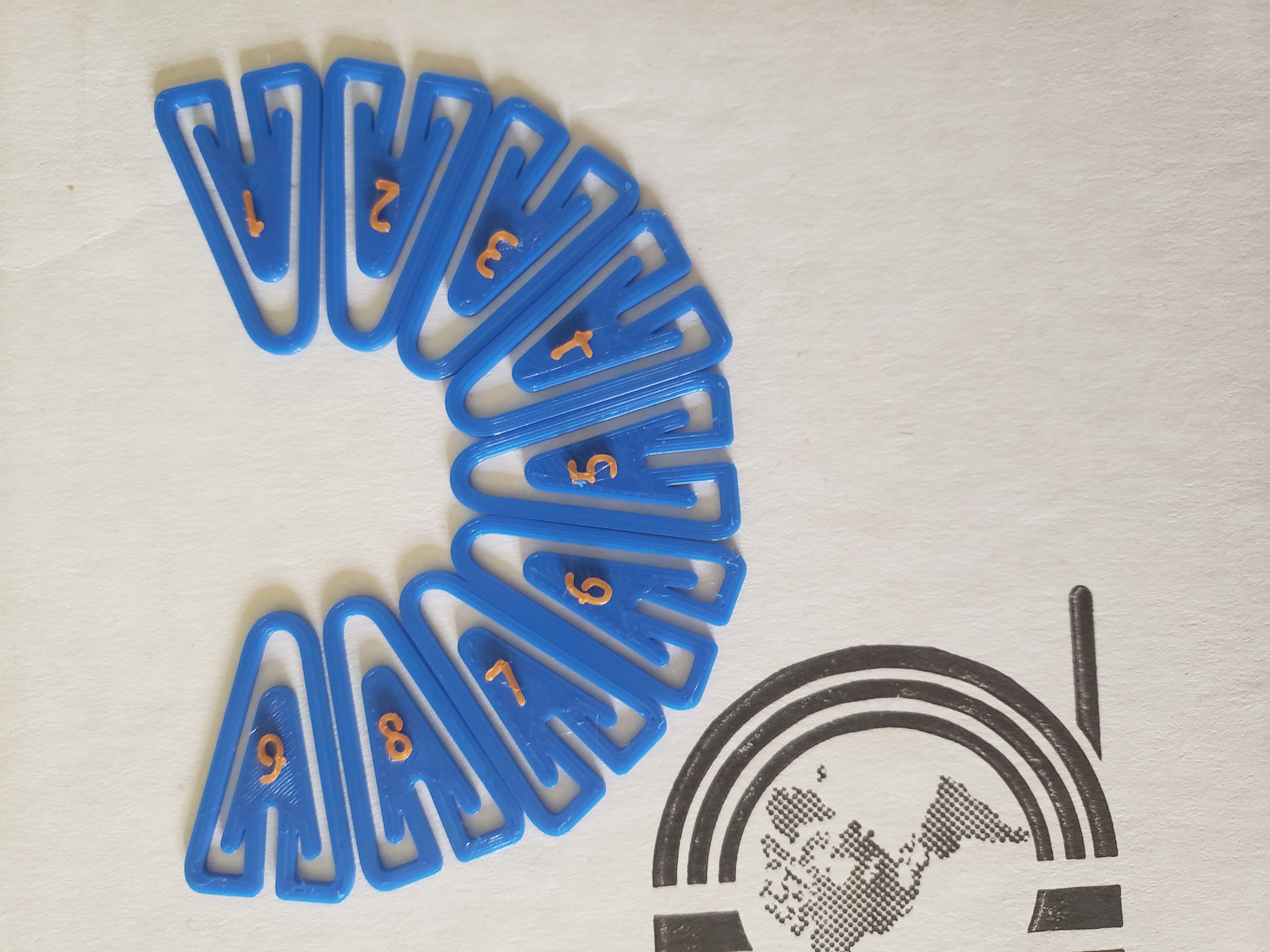 1.4mm Paperclip Numbered