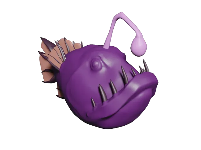 Sea Of Thieves Wrecker (Angler Fish) Mounted Fish