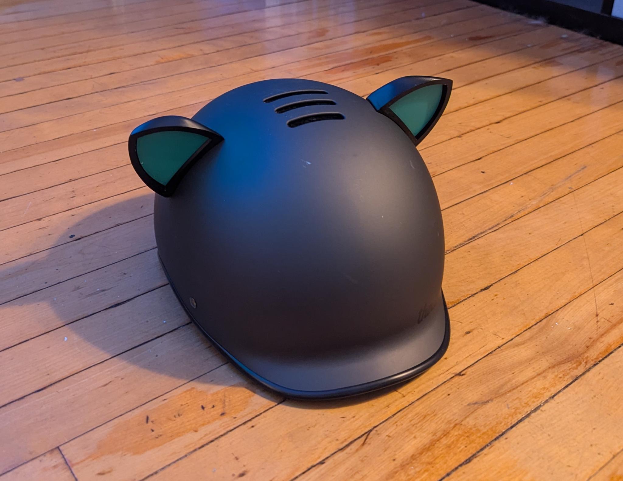 Cat ears for bike and skate helmet