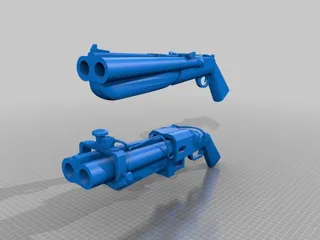 Blundergat/Acidgat four barreled shotgun prop - 3D Printable Model on  Treatstock