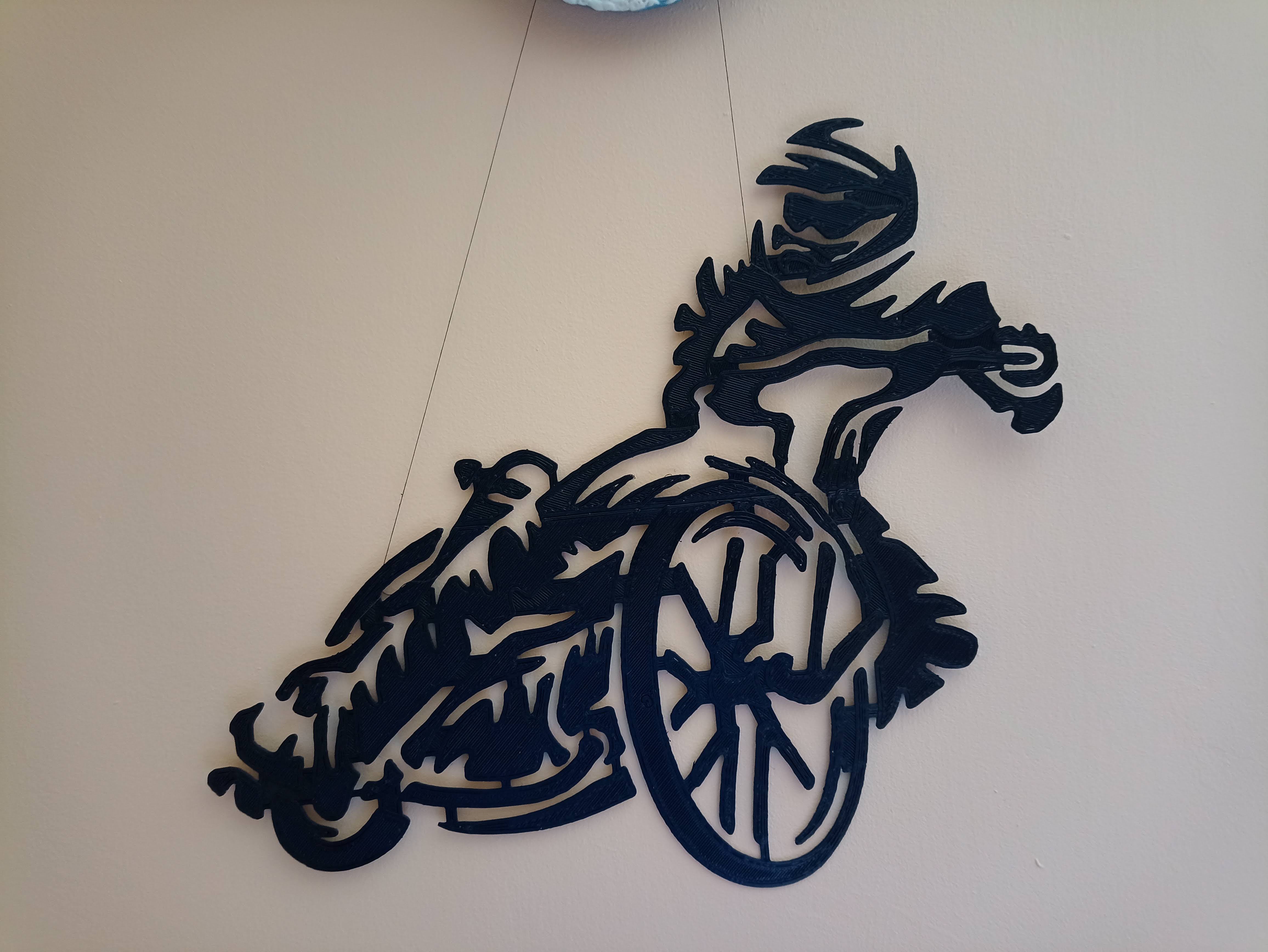 Speedway motorcycle wall deco