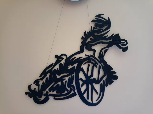 Speedway motorcycle wall deco